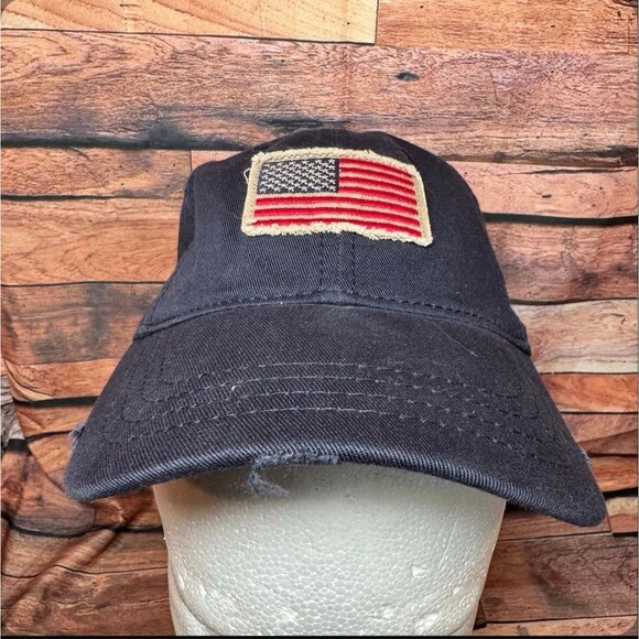 Magellan Youth Blue American Flag Hat Distressed Cap Adjustable USA Patriotic - Picture 1 of 8